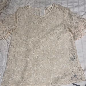 Floral mesh like top